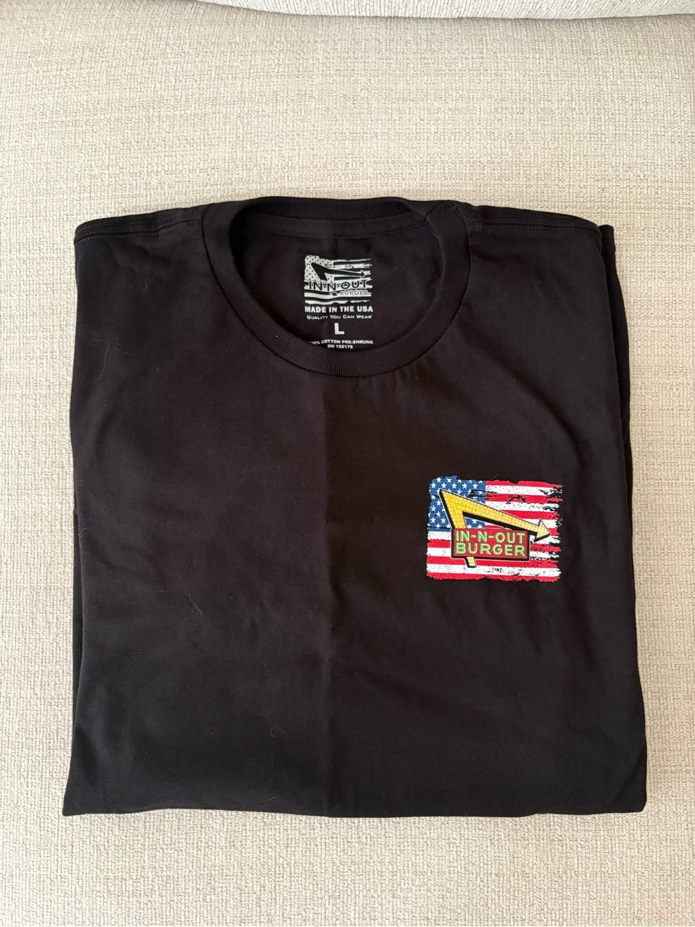 Men's Black In n Out T-Shirt- Large